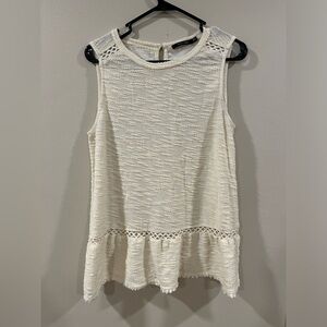 Elegant Cream Sleeveless Top